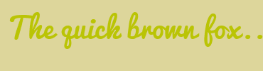Image with Font Color BAC405 and Background Color DDD69B